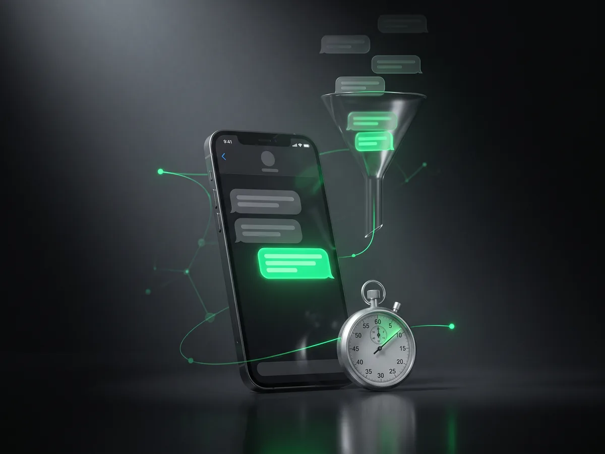 Automação de atendimento no WhatsApp respondendo clientes 24 horas por dia